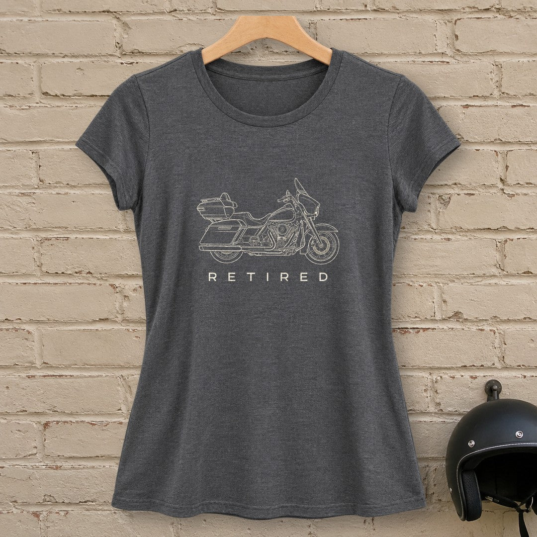 Retired Rider Women's T-Shirt - Dark Heather - brick