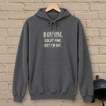 Ice I'm Out Hoodie - Dark Heather - brick