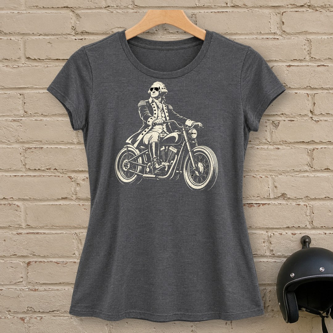 George Washington Bobber Shades Women's T-Shirt - Dark Heather - brick