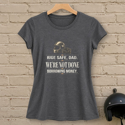 Ride Safe Dad Women's T-Shirt - Dark Heather - brick