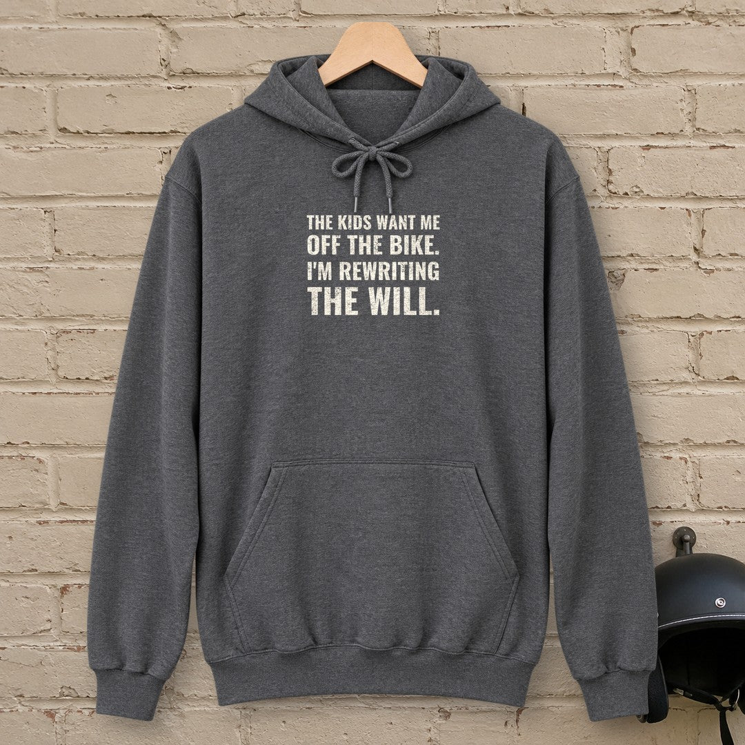 Rewriting The Will Hoodie - Dark Heather - brick