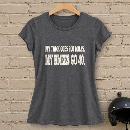 Knees Go Forty Women's T-Shirt - Dark Heather - brick