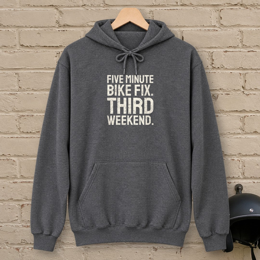Five Minute Fix Hoodie - Dark Heather - brick