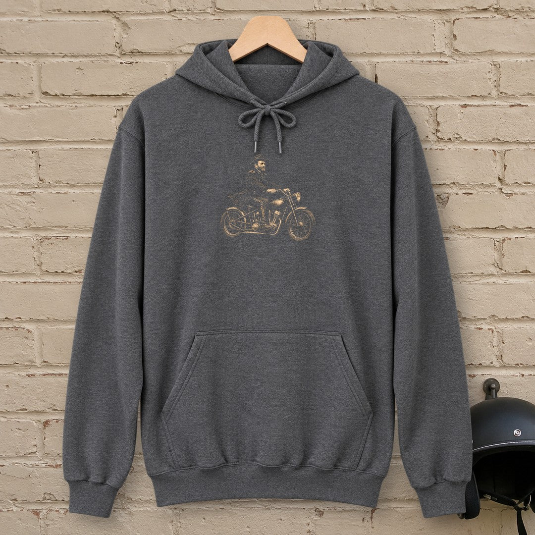 Ulysses S. Grant Bobber Hoodie - Dark Heather - brick