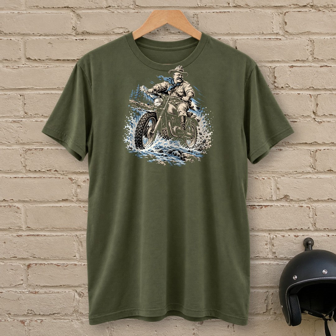 Theodore Roosevelt River Crossing T-Shirt - Military Green - brick