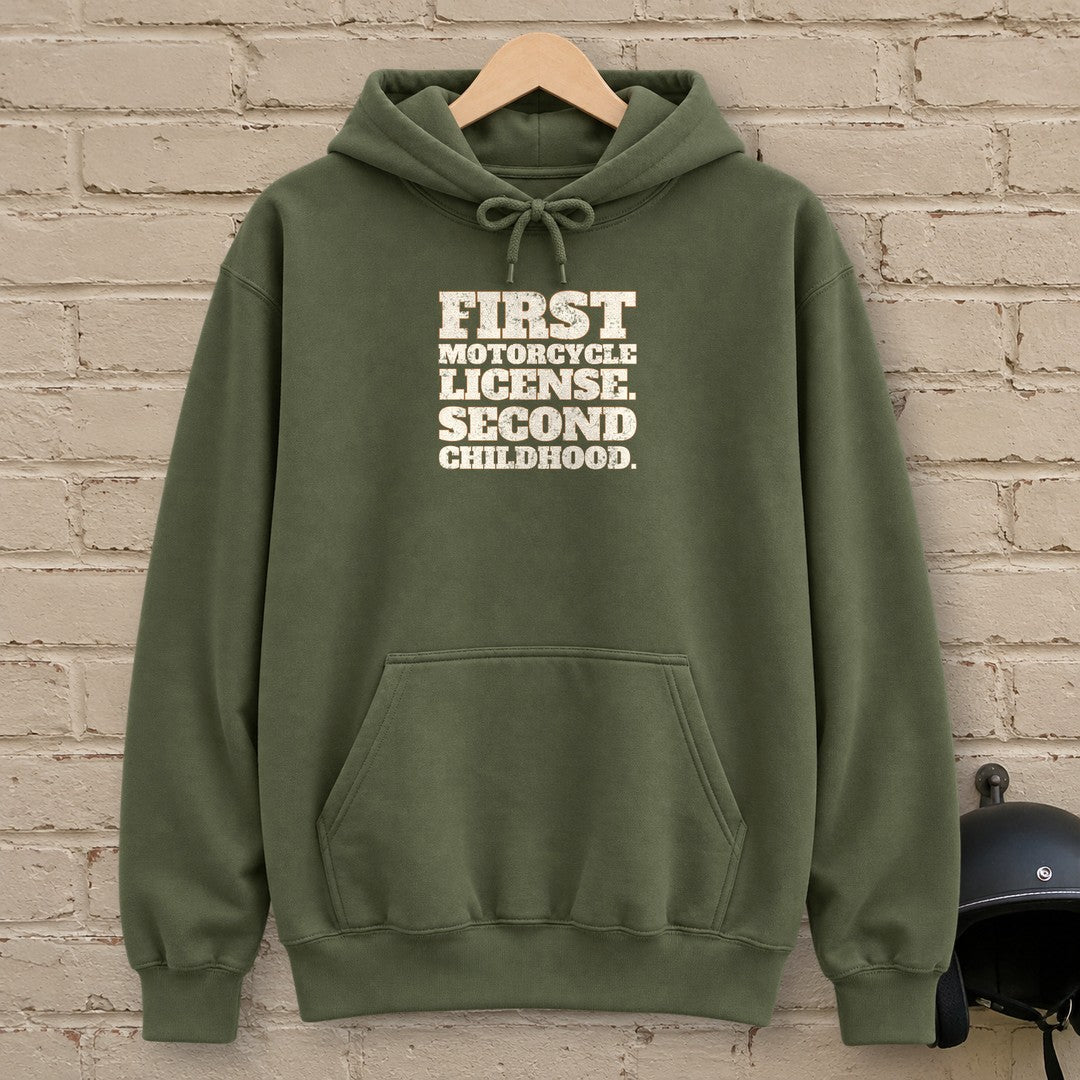 Second Childhood Hoodie - Military Green - brick