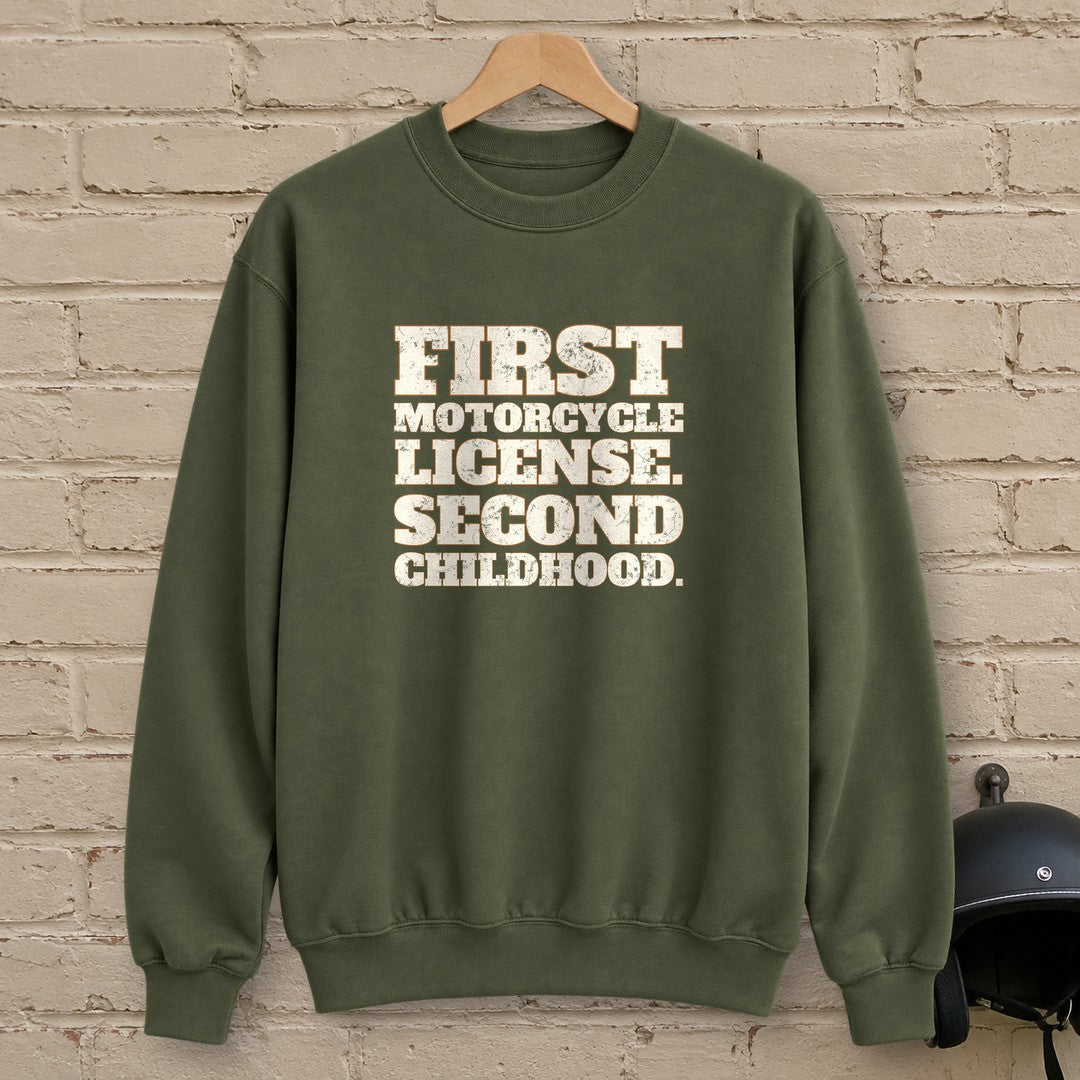 Second Childhood Crewneck Sweatshirt - Military Green - brick