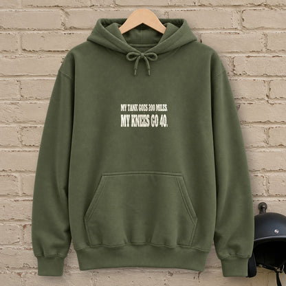 Knees Go Forty Hoodie - Military Green - brick