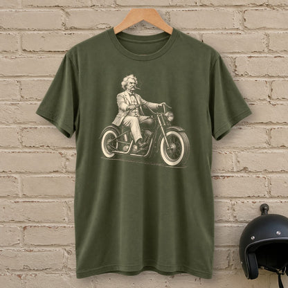 Mark Twain Cruiser T-Shirt - Military Green - brick