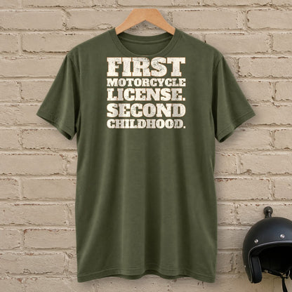 Second Childhood T-Shirt - Military Green - brick