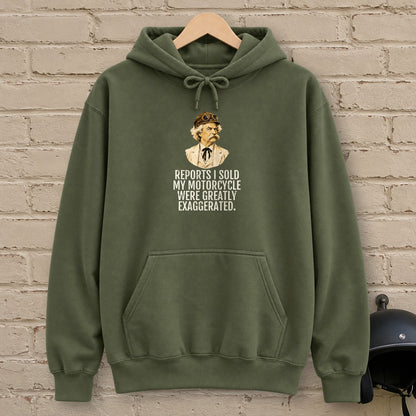Mark Twain Greatly Exaggerated Hoodie - Military Green - brick