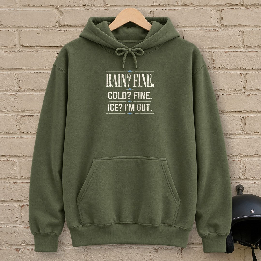 Ice I'm Out Hoodie - Military Green - brick