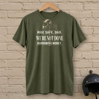 Ride Safe Dad T-Shirt - Military Green - brick
