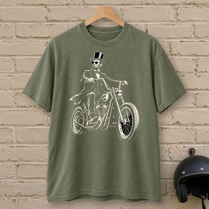Abraham Lincoln Chopper Shades Premium T-Shirt - Moss - brick