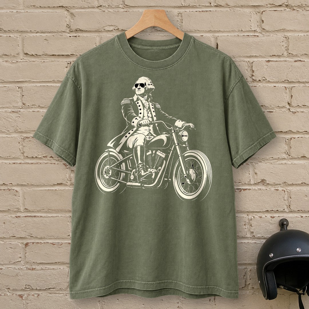 George Washington Bobber Shades Premium T-Shirt - Moss - brick