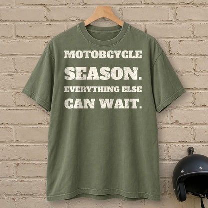 Motorcycle Season Premium T-Shirt - Moss - brick