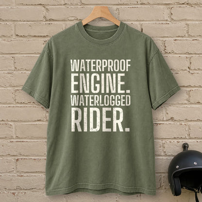 Waterlogged Rider Premium T-Shirt - Moss - brick