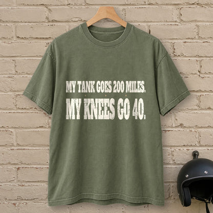 Knees Go Forty Premium T-Shirt - Moss - brick