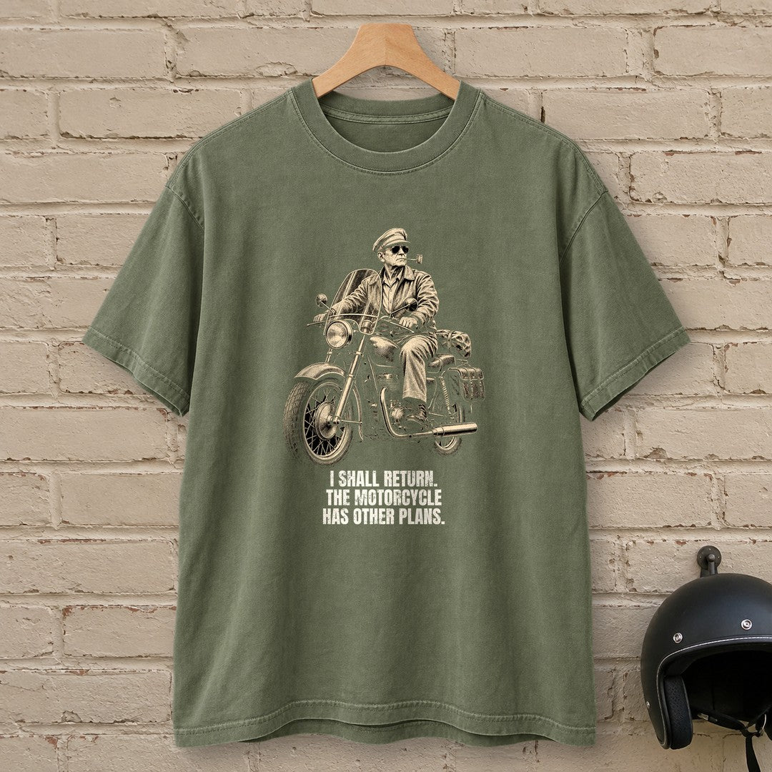 Douglas MacArthur Motorcycle Has Other Plans Premium T-Shirt - Moss - brick