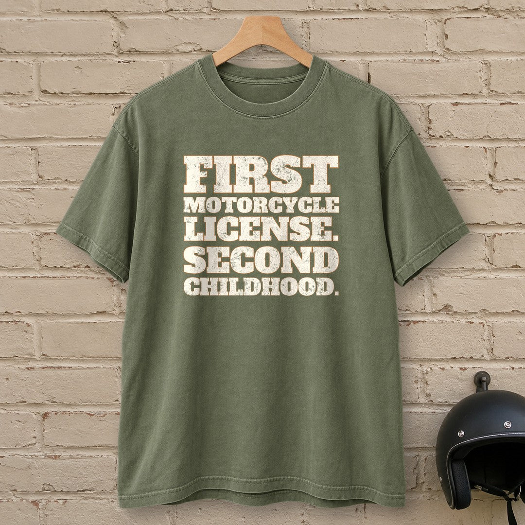 Second Childhood Premium T-Shirt - Moss - brick