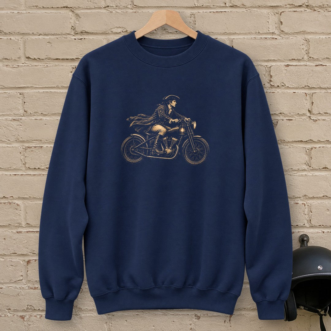 Paul Revere Midnight Ride Crewneck Sweatshirt - Navy - brick