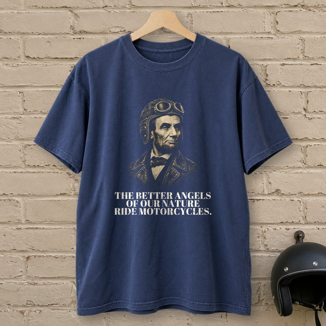 Abraham Lincoln Better Angels Ride Premium T-Shirt - Navy - brick