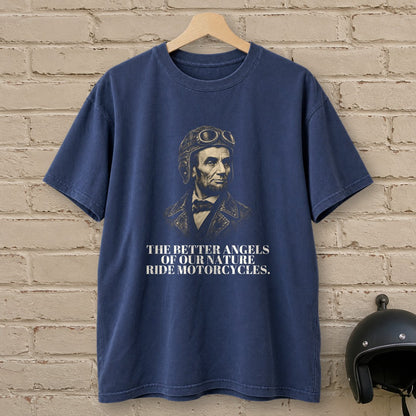 Abraham Lincoln Better Angels Ride Premium T-Shirt - Navy - brick