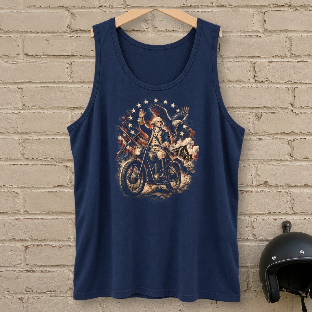 George Washington Rolls Out Tank Top - Navy - brick