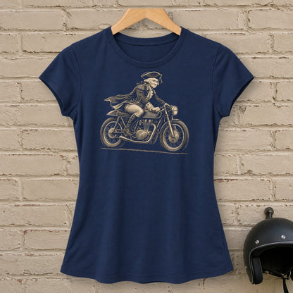 George Washington Cafe Racer Women's T-Shirt - Navy - brick