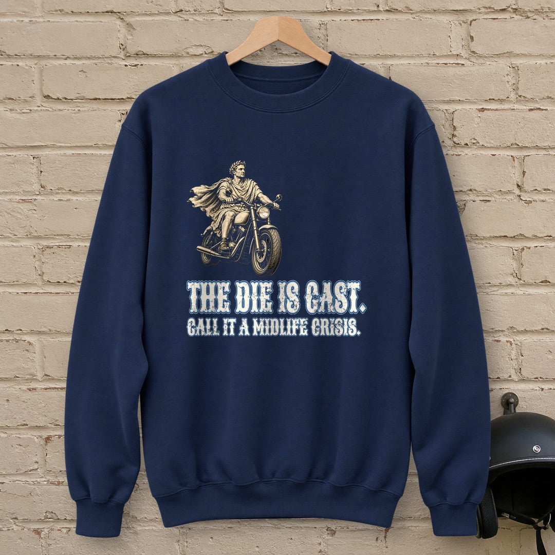 Julius Caesar The Die Is Cast Crewneck Sweatshirt - Navy - brick