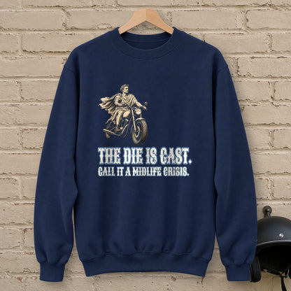 Julius Caesar The Die Is Cast Crewneck Sweatshirt - Navy - brick