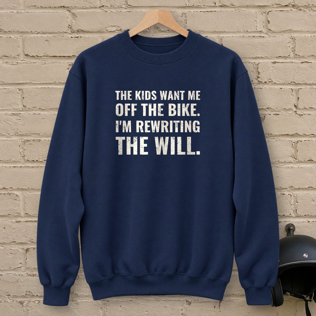 Rewriting The Will Crewneck Sweatshirt - Navy - brick