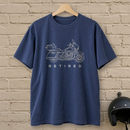 Retired Rider Premium T-Shirt - Navy - brick