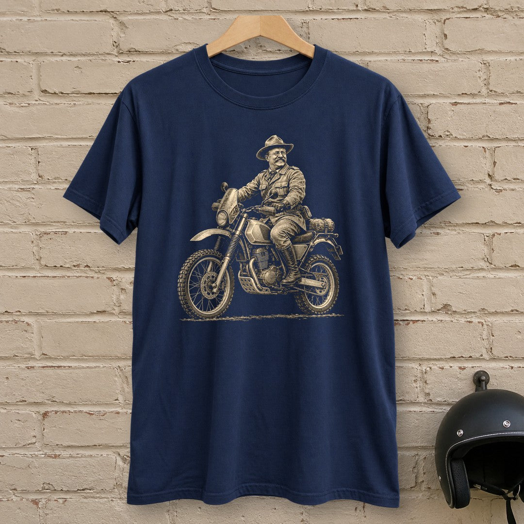 Theodore Roosevelt Rough Rider T-Shirt - Navy - brick