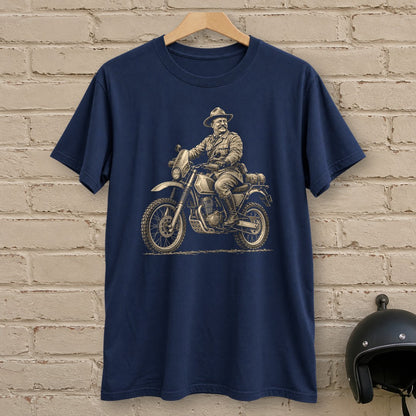 Theodore Roosevelt Rough Rider T-Shirt - Navy - brick