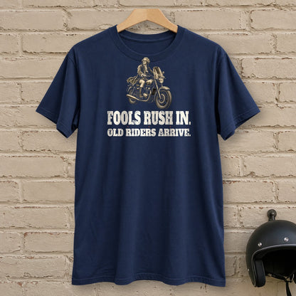 Alexander Pope Old Riders Arrive T-Shirt - Navy - brick