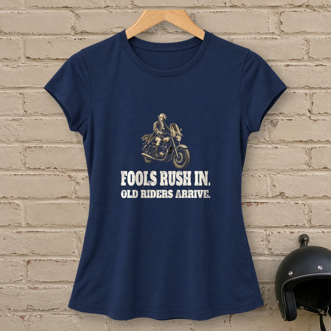 Alexander Pope Old Riders Arrive Women's T-Shirt - Navy - brick