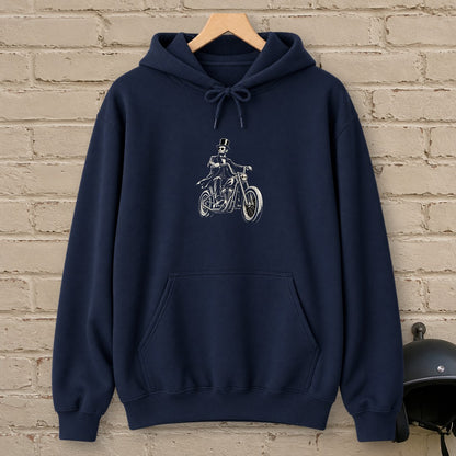 Abraham Lincoln Chopper Shades Hoodie - Navy - brick