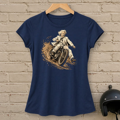 Mark Twain Dirt Track Women's T-Shirt - Navy - brick