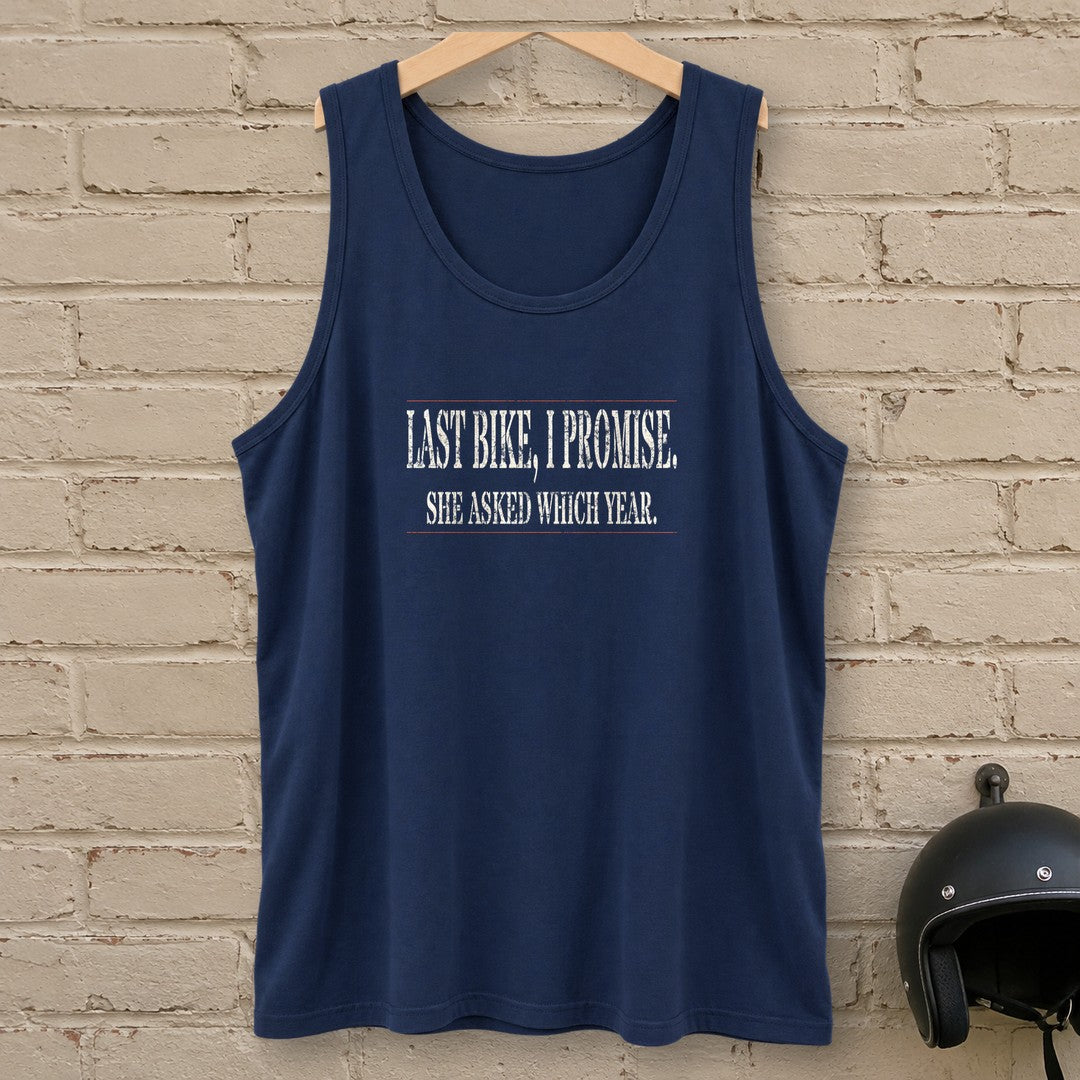 Last Bike Promise Tank Top - Navy - brick