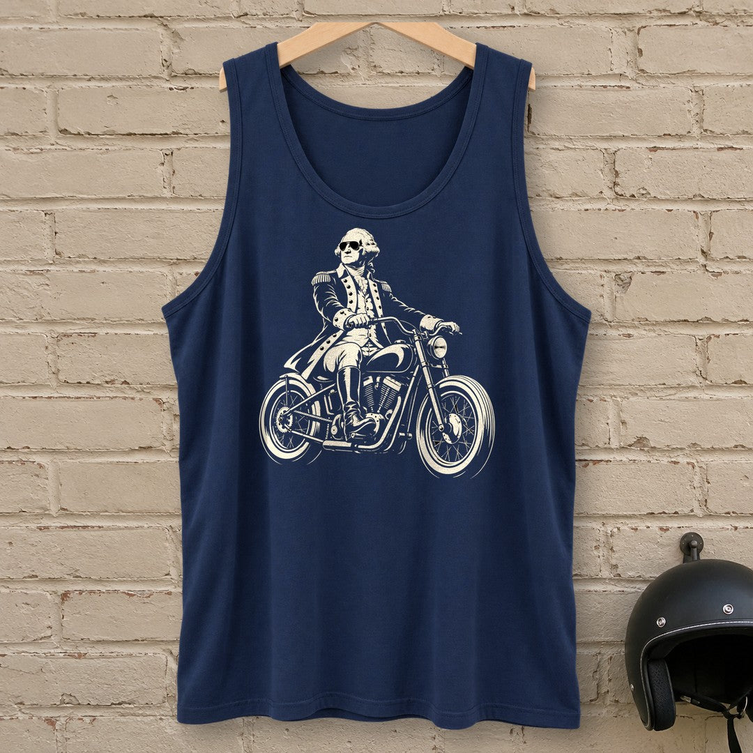 George Washington Bobber Shades Tank Top - Navy - brick