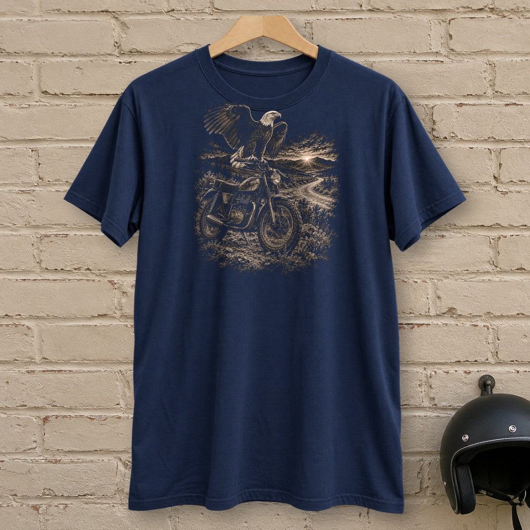 Eagle Lookout T-Shirt - Navy - brick