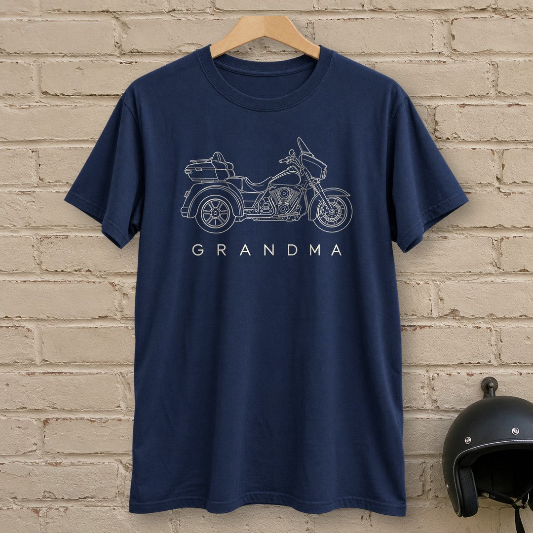 Trike Grandma T-Shirt - Navy - brick