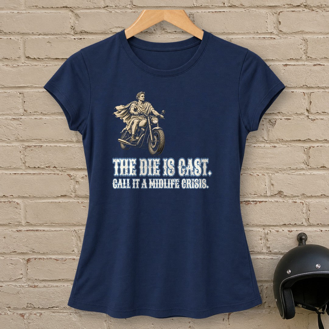Julius Caesar The Die Is Cast Women's T-Shirt - Navy - brick