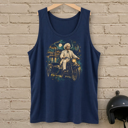 Mark Twain Sidecar Evening Tank Top - Navy - brick