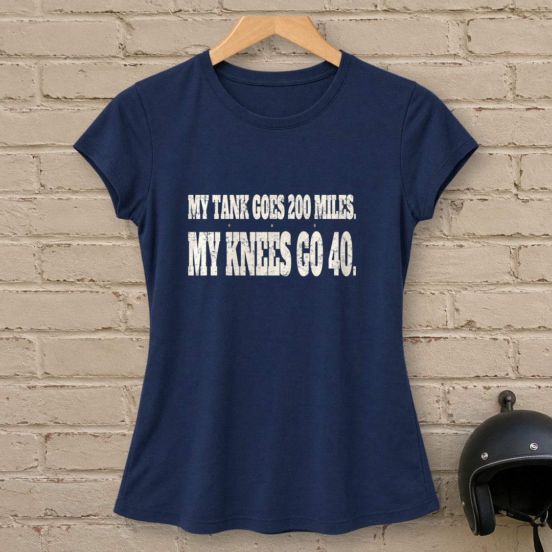 Knees Go Forty Women's T-Shirt - Navy - brick