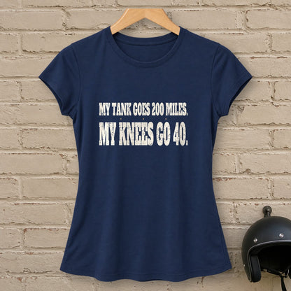 Knees Go Forty Women's T-Shirt - Navy - brick