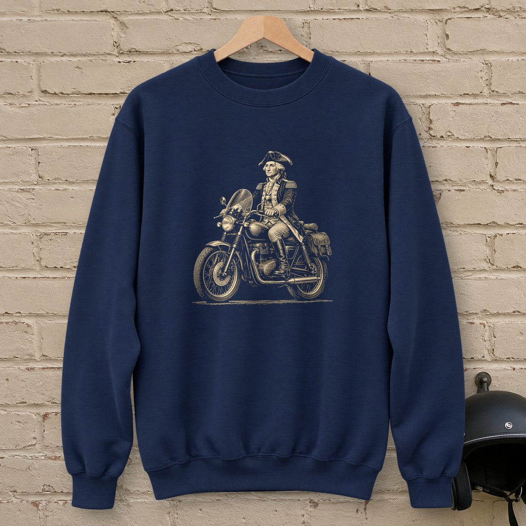 George Washington Founding Tourer Crewneck Sweatshirt - Navy - brick