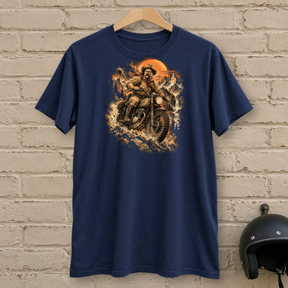 Theodore Roosevelt Mountain Trail T-Shirt - Navy - brick