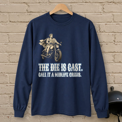 Julius Caesar The Die Is Cast Long Sleeve T-Shirt - Navy - brick